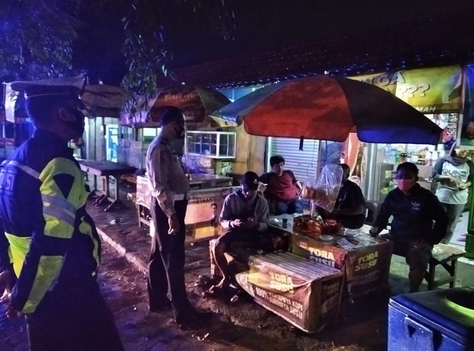 Sosialisasi Adaptasi Kebiasaan Baru diruang Publik, Ditlantas Polda Banten Rutin Patroli KKYD