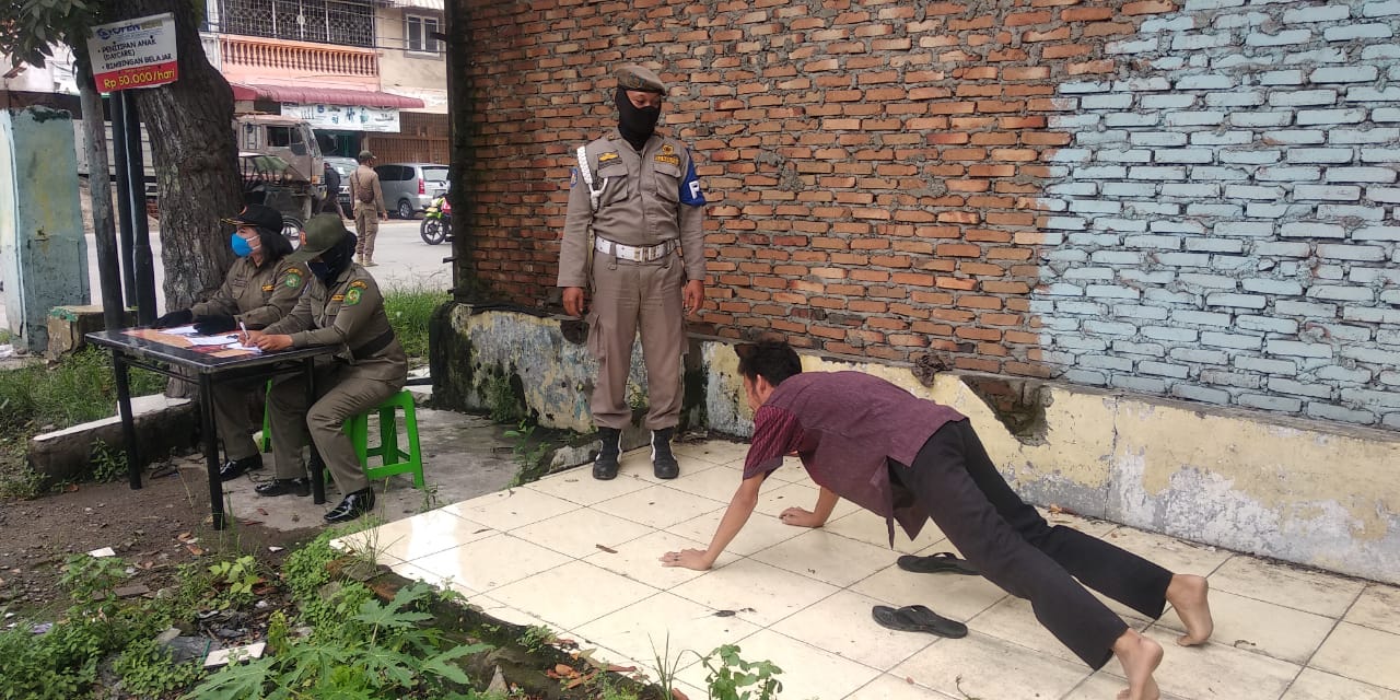 16 Warga Ditindak Saat Terjaring Razia Masker di Wilayah Hukum Polsek Medan Timur