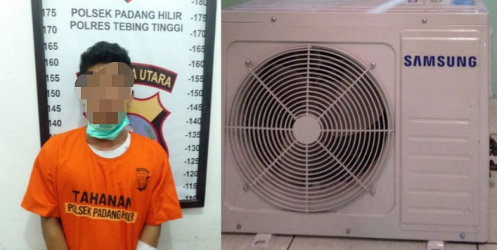 Curi 1 Unit Mesin AC, Terduga Dower Berhasil Diciduk Reskrim Polsek Padang Hilir