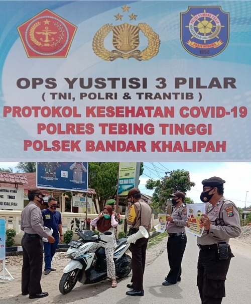 POLSEK BANDAR KHALIFAH MELAKSANAKAN KEGIATAN OPS YUSTISI 3 PILAR