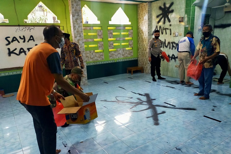 Polresta Tangerang Selidiki Pelaku Pencoretan Musolah di Pasar Kemis