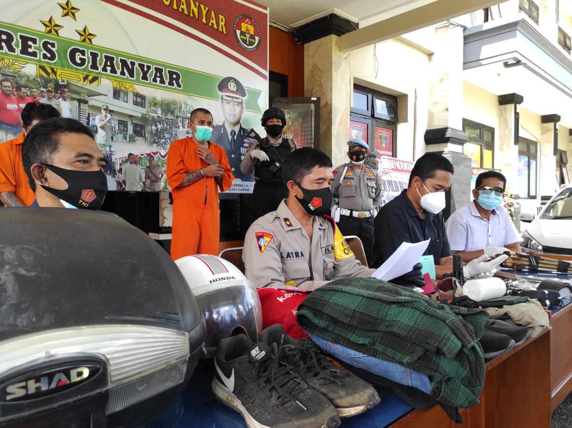 Satuan Reserse Kriminal Polres Gianyar Berhasil Mengungkap Kasus Pencurian Mobil dan Sepeda Motor