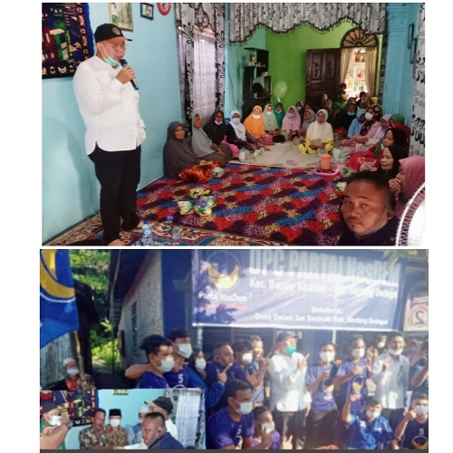 Ir. H. Soekirman Hadiri Peresmian Kantor DPC Partai Nasdem Kec. Bandar Khalifah