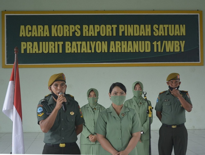 Upacara Korps Raport Perwira dan Bintara Batalyon Arhanud 11/WBY
