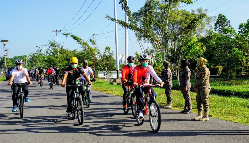 Fun Bike Sinergi HUT Bhayangkara 2021 Polres Rohil