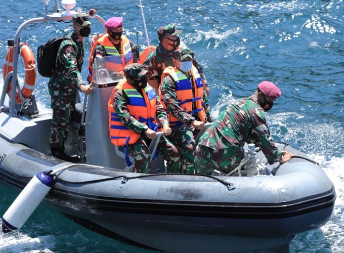 Gunakan KAL BOA Pangdam I/BB Kunjungi Satgas Pamops Pulau Terluar Perbatasan Indonesia-Malaysia