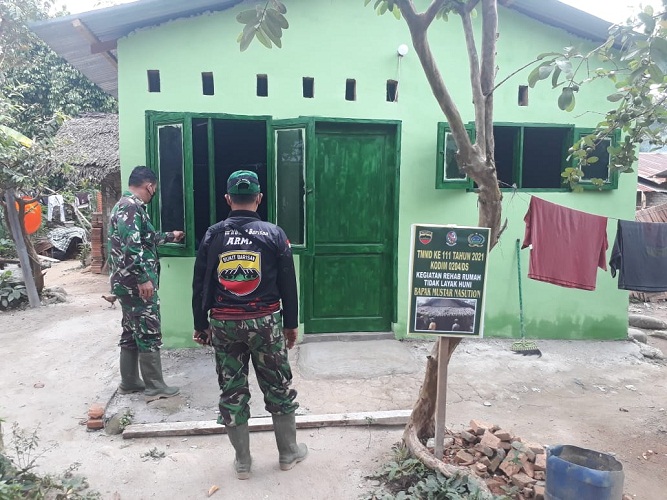 Kasdim 0204/DS Apresiasi Hasil Rehab RTLH Milik Mustar Nasution