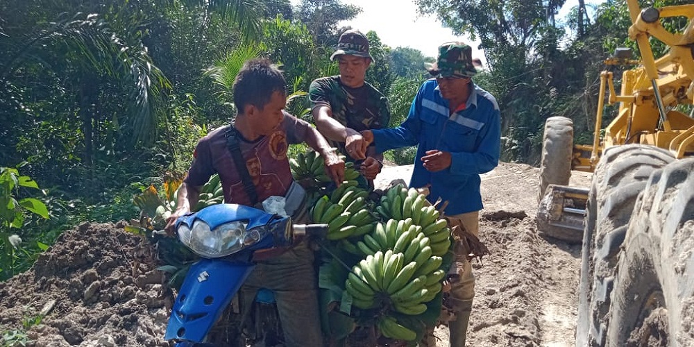 Satgas TMMD ke-111 Kodim 0204/DS Borong Hasil Panen Masyarakat