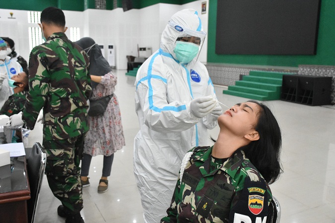 Cegah Covid-19, Kodam I/BB Gelar Tes Swab Antigen Massal Bagi Prajurit dan ASN