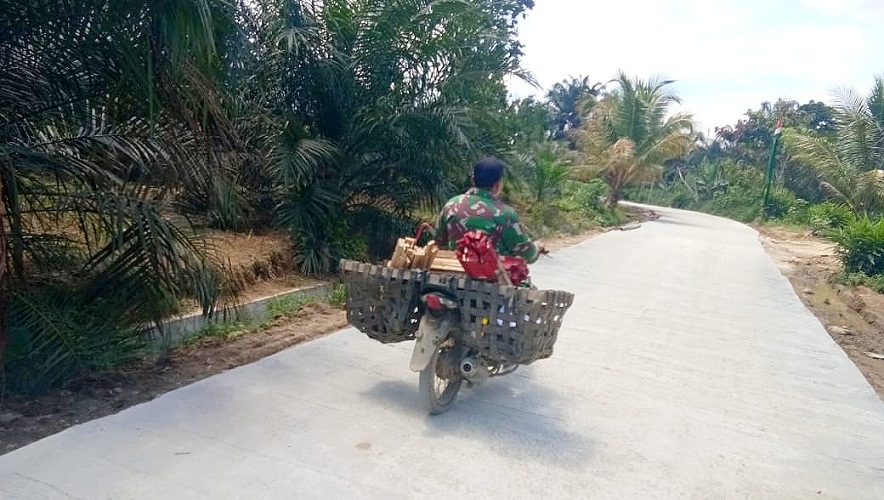 Jalan Cor TMMD 111 Kodim 0204/DS Nyaman dan Aman Dilalui