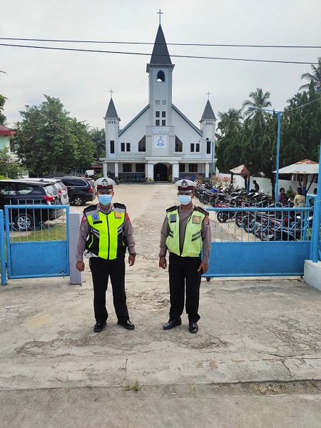Polres Simalungun Turunkan Personil PAM Ibadah Minggu Gereja di Jajaran Polsek
