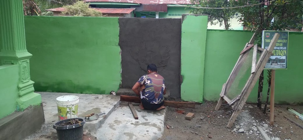 TMMD ke-111 Kodim 0204/DS, Rehab Masjid Al Muttaqin Masuki Tahap Akhir