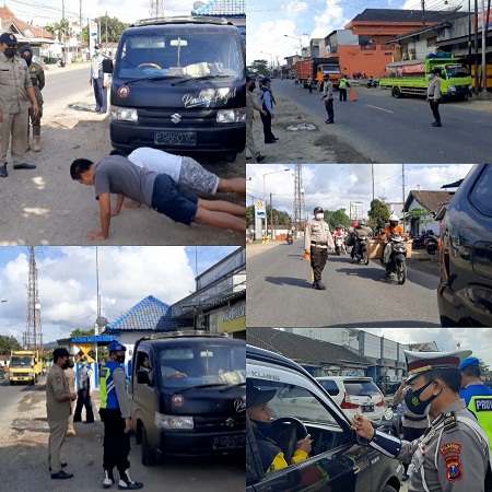 Tegas!!! Pengemudi Tanpa Sertifikat Vaksinasi, Petugas PPKM Kalibaru Putarbalikkan Kendaraan