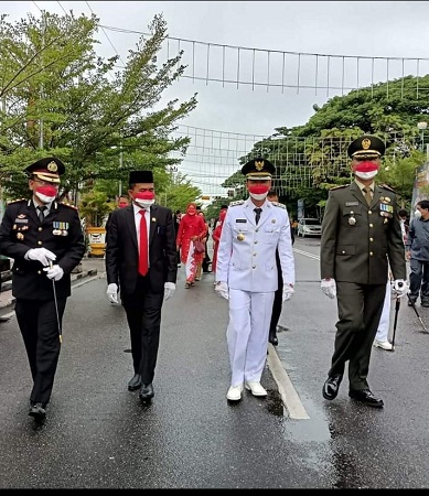 HUT RI ke-76, Kanit Reskrim Polsek Bangko Iptu Jonera Putra Menjadi Komandan Upacara