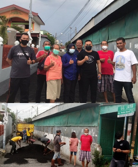 Lagi-Lagi Antonius Devolis Tumanggor, S.Sos Tak Kenal Lelah Mengaspal Jalan