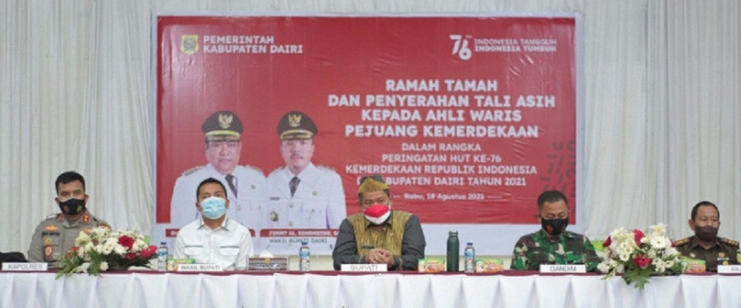 Pemkab Dairi Memberikan Tali Asih untuk Ahli Waris Pejuang Kemerdekaan RI