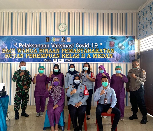 Rutan Perempuan Medan Vaksinasi Warga Binaan Tahap II