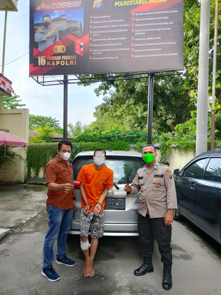 Tekab Polsek Sunggal Ringkus Perampok Taksi Online