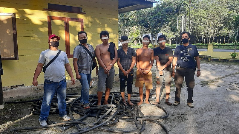 Empat Komplotan Pencuri Kabel Listrik Digulung Team Opsnal Polsek Bangun