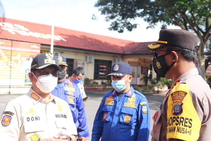 Kapolres Tebing Tinggi Pimpin Apel Kesiapsiagaan Penanganan Bencana Alam Didampingi Wakil Wali Kota Tebing Tinggi