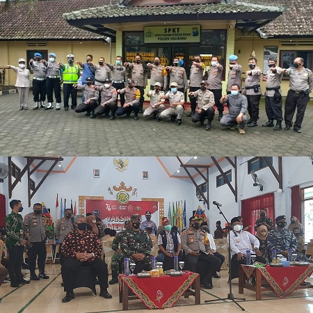 Kapolresta Banyuwangi, AKBP Nasrun Pasaribu Bersama Wabub Tinjau Vaksinasi 1203 Pelajar di Aula SMKN Kalibaru