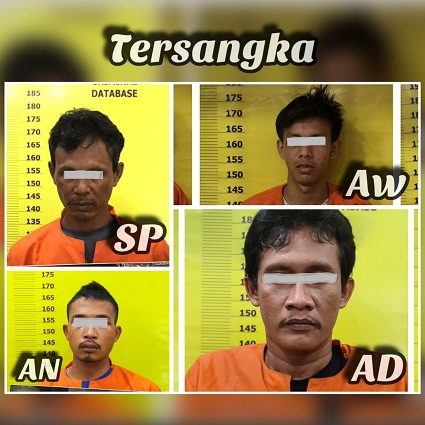 Terduga Pelaku Eksekutor Pembunuhan Sugiono Ditangkap Tim Gabungan Satreskrim Polres Rohil