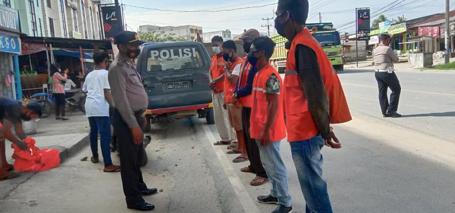 Jajaran Polres Rohil dan Petugas Gabungan Laksanakan Operasi Yustisi