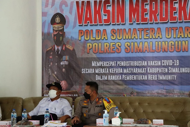 Pimpim Rakor Kapolres Simalungun Ajak Masyarakat Dukung Optimalisasi Vaksin