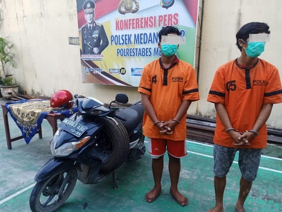 Polsek Medan Timur Mengamankan 2 Orang Pelaku Diduga Pencuri Ban Serap Mobil