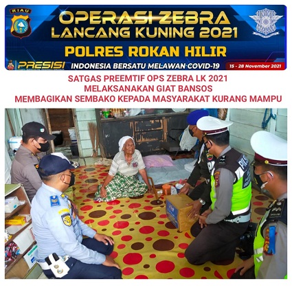 Satlantas Polres Rohil Bersama TNI, Dishub dan Satpol PP Gelar Giat Baksos