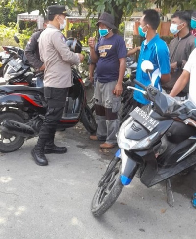 Sat Binmas Polresta Deli Serdang Lakukan Penyuluhan Kamtibmas dan Pencegahan Penyebaran Covid-19