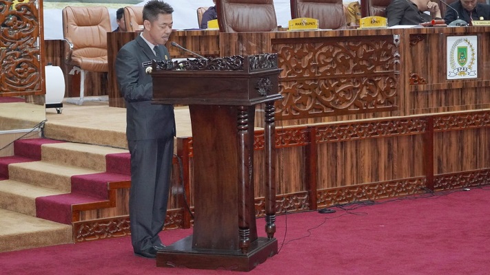 Paripurna, Pemkab Rohil dan DPRD Setujui Ranperda Hymne dan Mars Daerah