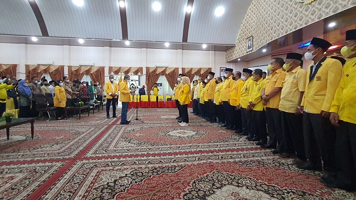 Pengukuhan DPD II Golkar Rohil, Afrizal Sintong Targetkan Jadi Pemenang pada Pemilu dan Pilkada 2024