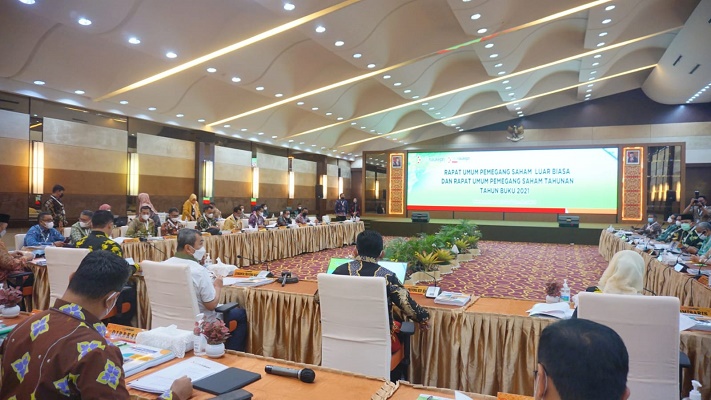 Wabup Rohil Menghadiri Rapat Umum Pemegang Saham Luar Biasa dan RUPS Tahunan 2021 Bank Riau Kepri di Pekanbaru