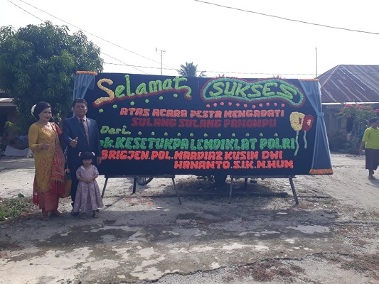 Acara Adat Berjalan Sukses, Wartawan Polda Sumut Nelson Simarmata Mengucapkan Terima Kasih buat Bapak Lemdiklat Polri