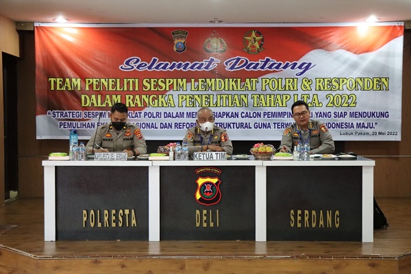 Polresta Deli Serdang Terima Kunjungan Team Peneliti dari Sespim Lemdiklat Polri