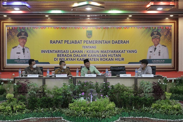 Rapat Pejabat Pemda Tentang Inventarisasi Lahan Masyarakat Dibuka Langsung oleh Bupati Rohil
