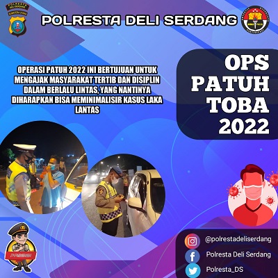 Polresta Deli Serdang Sosialisasikan Operasi Patuh Toba 2022 Lewat Medsos