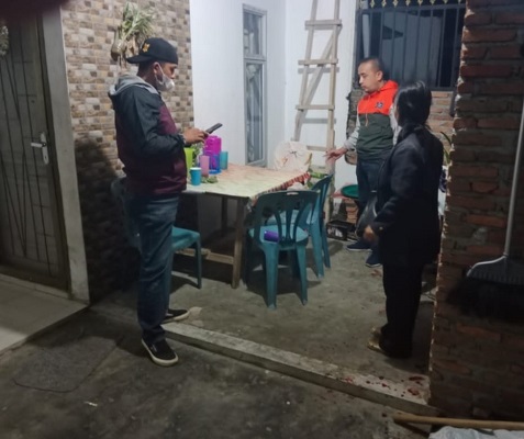 Tim Inafis Sat Reskrim Polresta Deli Serdang dan Inafis Polda Sumut Melakukan Olah TKP