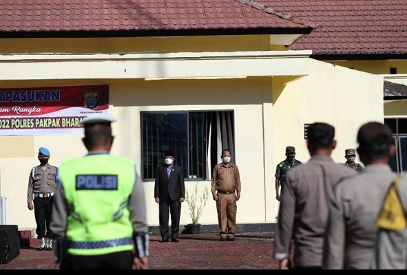 PJ. Sekda Pakpak Bharat Hadiri Apel Gelar Pasukan Operasi Patuh Toba