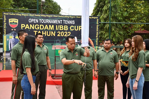 Open Turnamen Tennis Pangdam I/BB Cup 2022 Resmi Dibuka