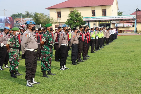 Polresta Deli Serdang Gelar Apel Kesiapan dan Antisipasi Bencana Alam Karhutla 2022