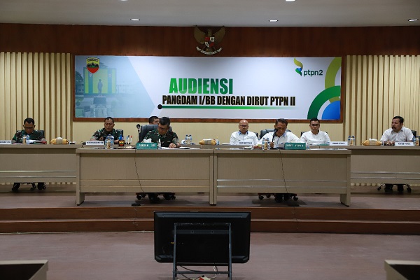 Pangdam I/BB Menerima Audensi Pimpinan PTPN II Bersama Staff