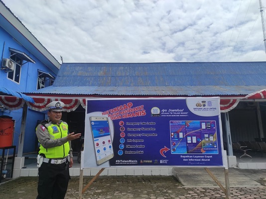 Aplikasi Si Talam Manis Presisi Disosialisasi oleh Satlantas Polres Rohil