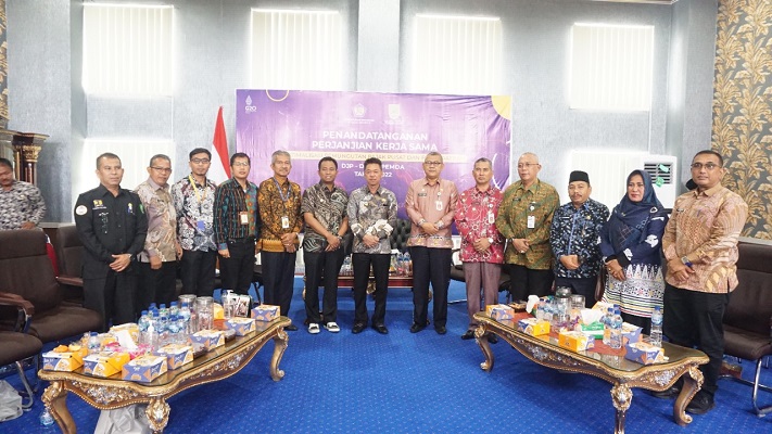 Bupati Rohil Mengikuti Rapat Penandatanganan Kerjasama Optimalisasi Pemungutan Pajak Pusat dan Pajak Daerah