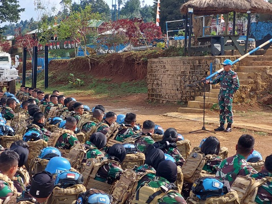 Jam Komandan, Dansatgas BGC TNI KONGA XXXIX-D Berikan Motivasi Anggota
