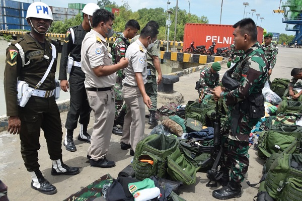 Usai tugas di Bumi Cenderawasih, Satgas Yonif 123/RW Melaksanakan Embarkasi
