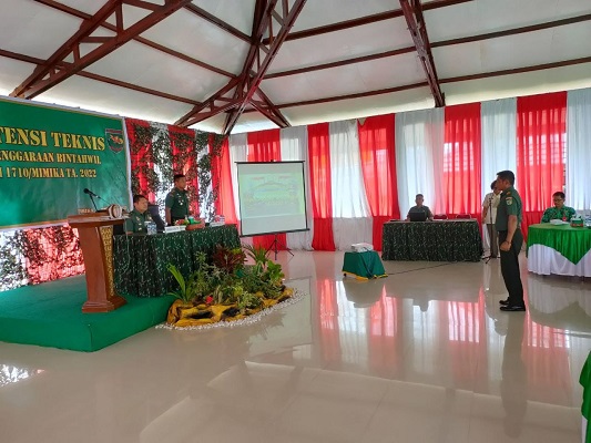 Kodim 1710/Mimika Menggelar Asistensi Teknis Penyelenggaraan Bintahwil