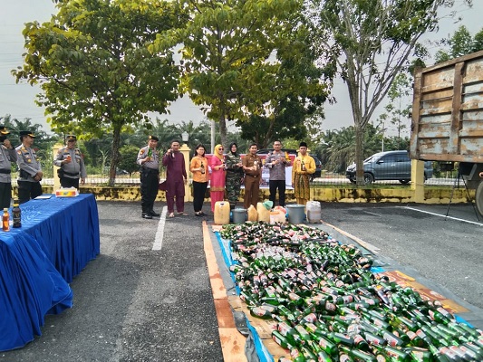 Wakapolres Rohil Merilis Pengungkapan Capai Kasus Selama 1 tahun oleh Polres Rokan Hilir