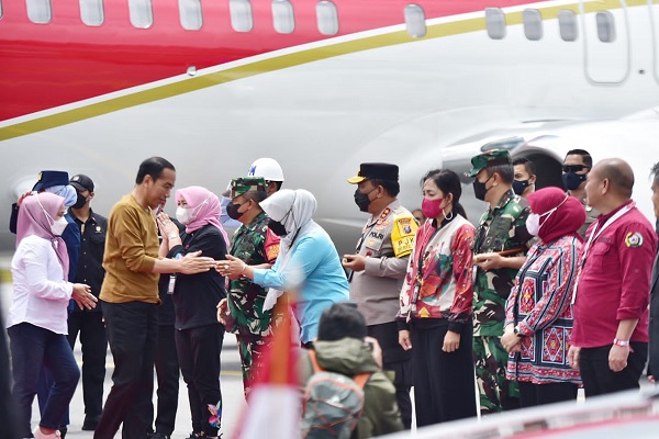 Kapolda Sumut Menyambut Kunker Presiden RI ke Kota Balige